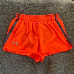 Under Armour Orange Athletic Shorts